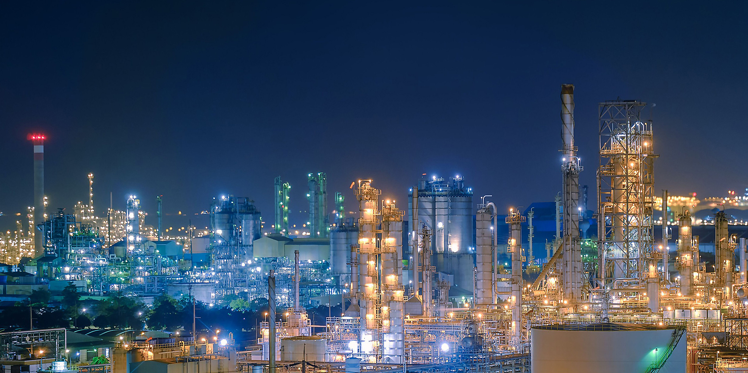 Ansicht Chemipark bei Nacht